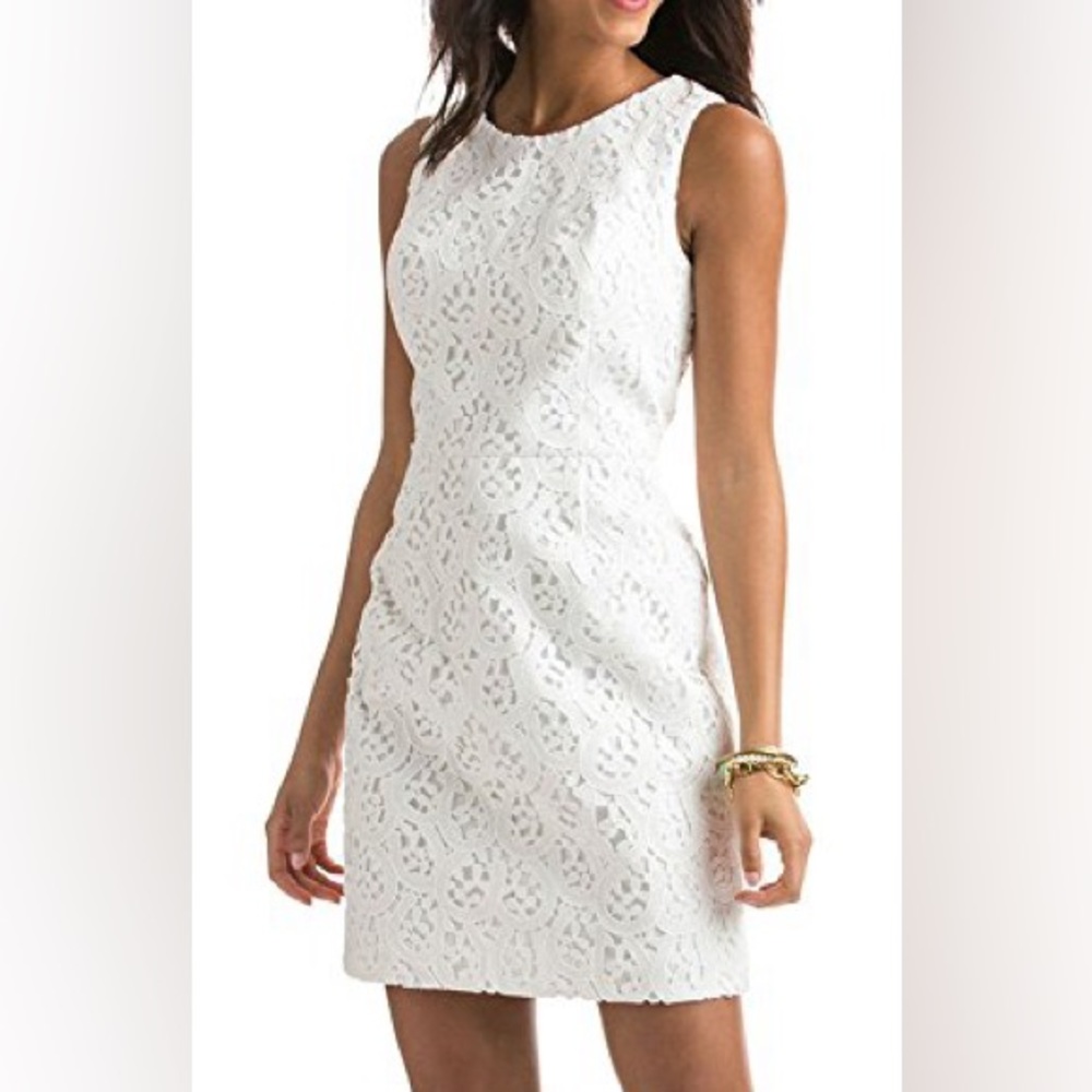 Vineyard Vines Kentucky Derby White Lace Shift Dress